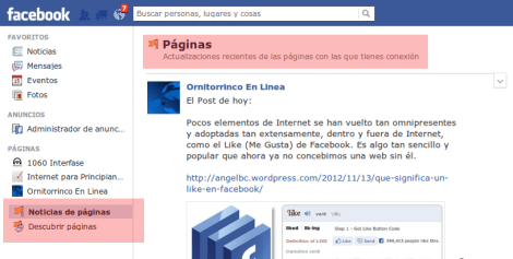 Cambios Noticias de Paginas Facebook