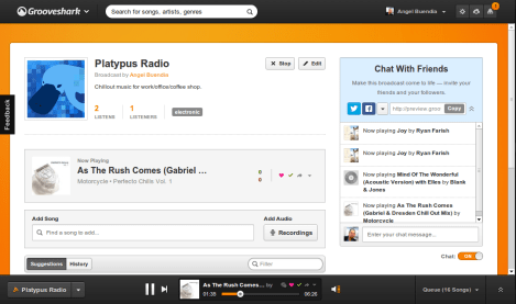 Grooveshark - Broadcast Play