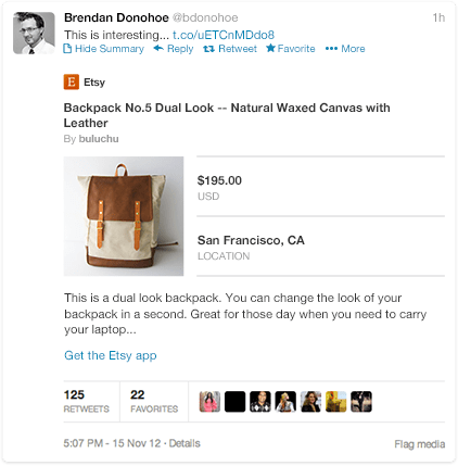 Twitter Card: Product