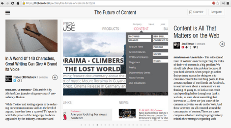 Flipboard comienza la invasión de la web de escritorio