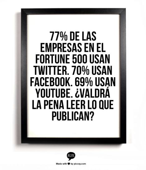 Fortune 500 medios sociales