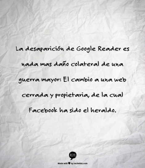 Un crimen resuelto Facebook y la Verdadera Causa de la Desaparición Google Reader