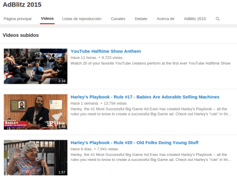 Videos Youtube medio tiempo super bowl