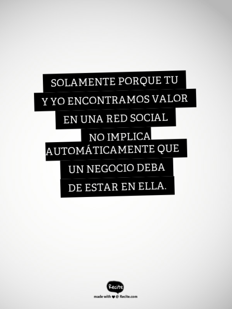 El error fundamental de un negocio en medios sociales